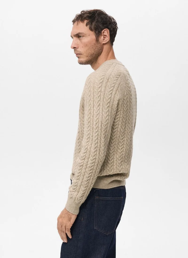 Mango Man  Braided knitted sweater for Men | Best Price UAE